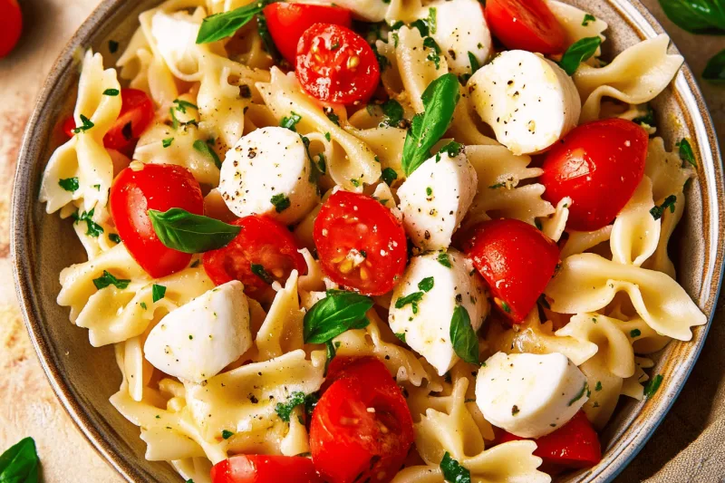 Bester Caprese Pasta Salat (Frisch Und Einfach)