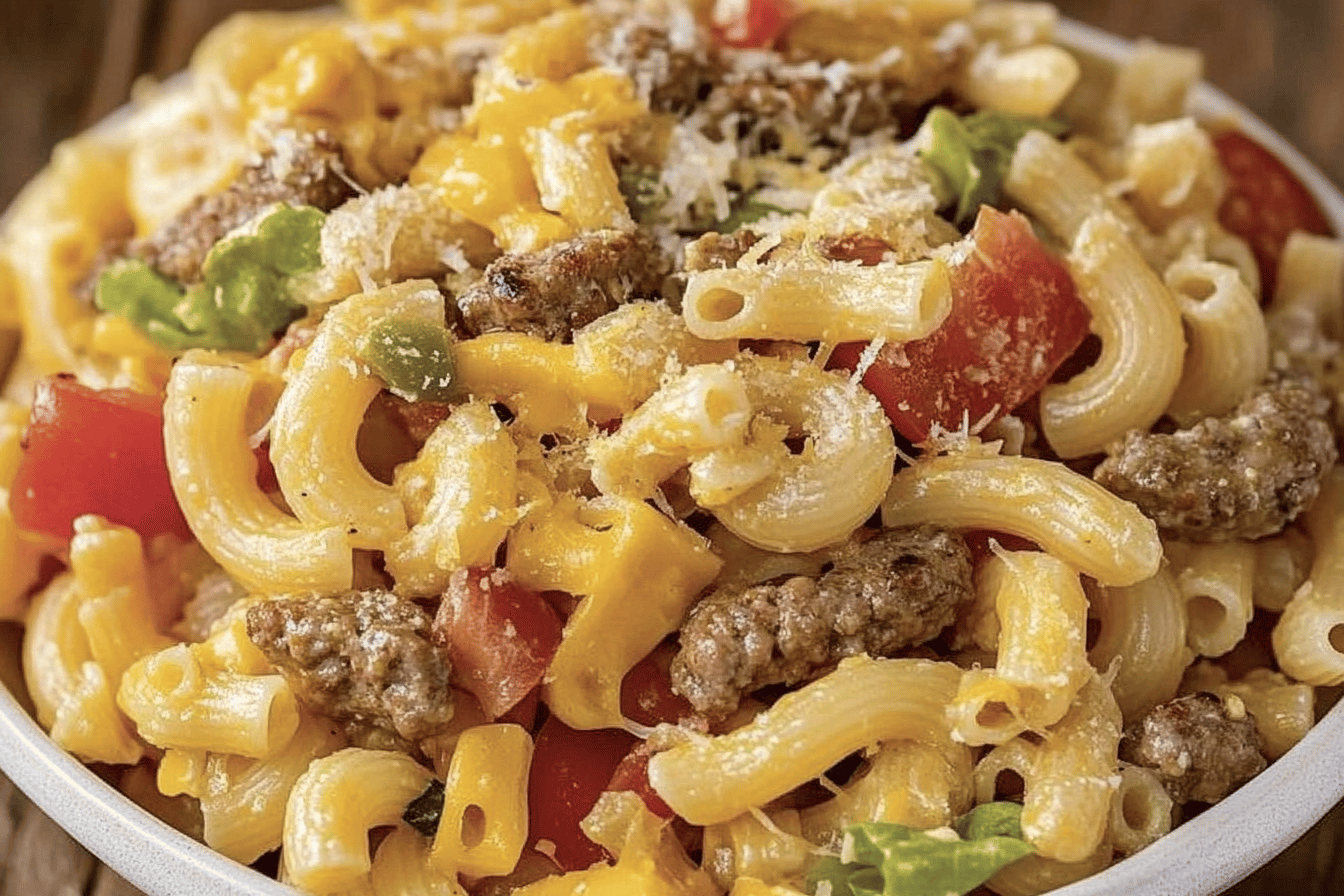 Big Mac Pasta Salat