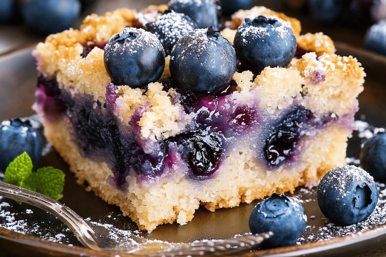 Blaubeer Buckle Mit Braunem Zucker Topping
