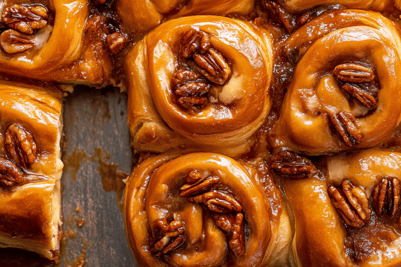 Butter Pekan Zimt Schnecken