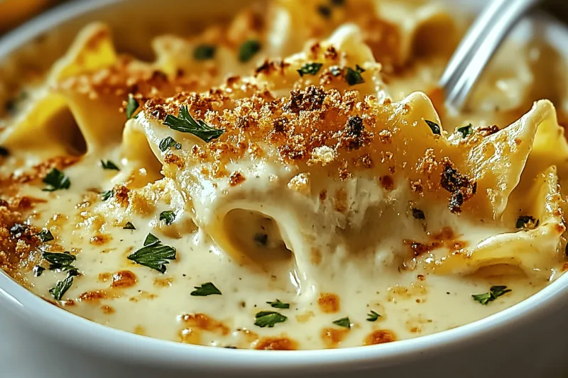 Cremige Alfredo Lasagna Suppe