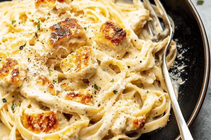 Cremige Hähnchen-Alfredo-Pasta