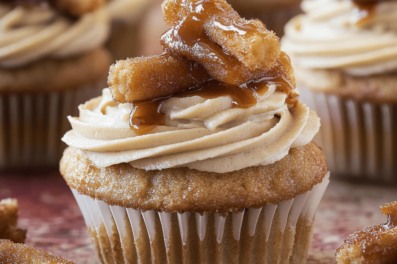 Dulce De Leche Churro Cupcakes