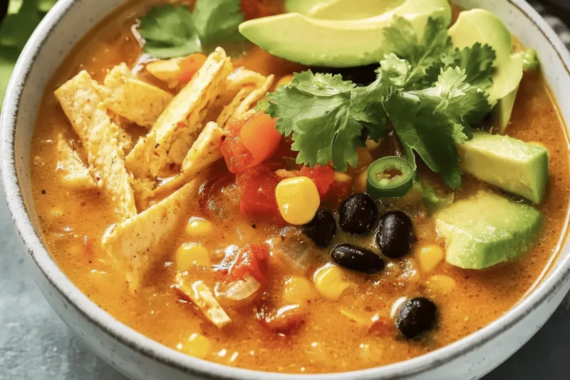Einfache Hühner-Taco-Suppe