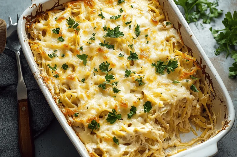 Einfache Hühner Tetrazzini