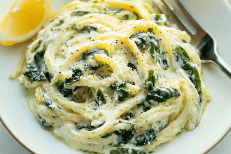 Einfache Zitronen-Ricotta-Pasta Mit Spinat
