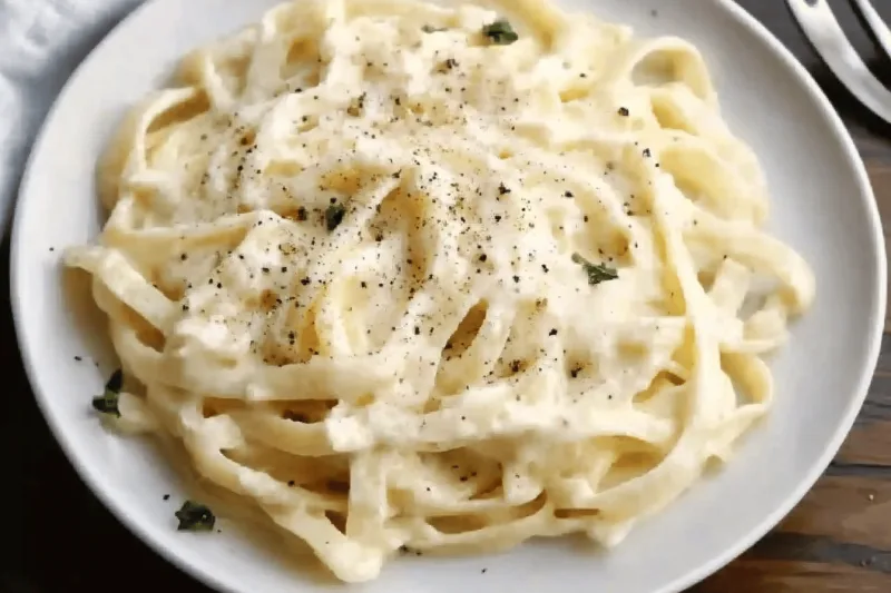 Einfacher 4-Zutaten Alfredo Sauce