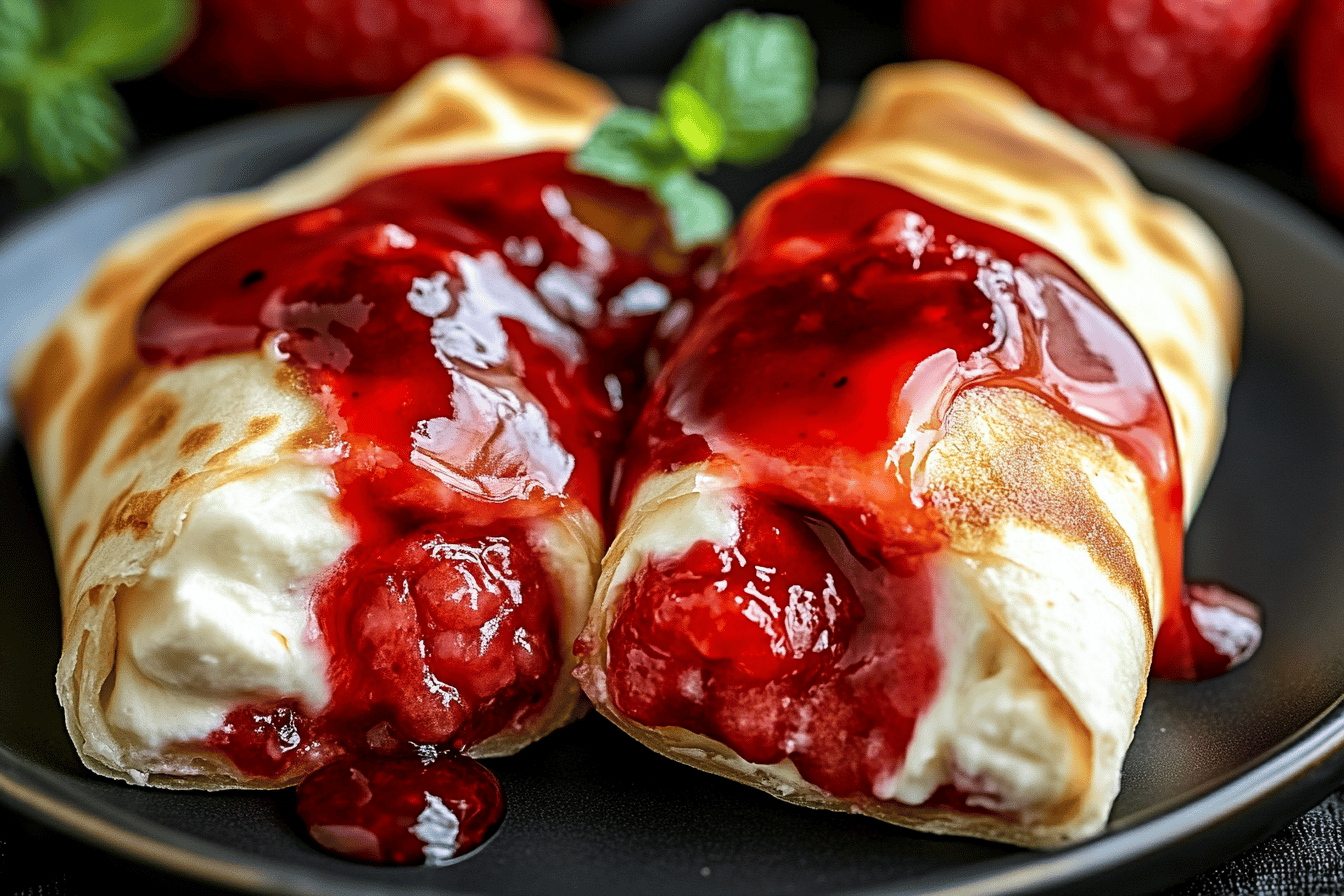 Erdbeer Cheesecake Chimichangas