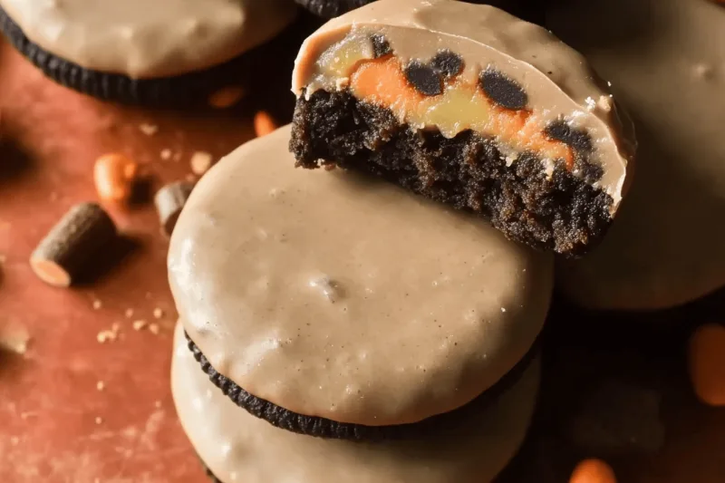 Erdnussbutter Getauchte Oreos