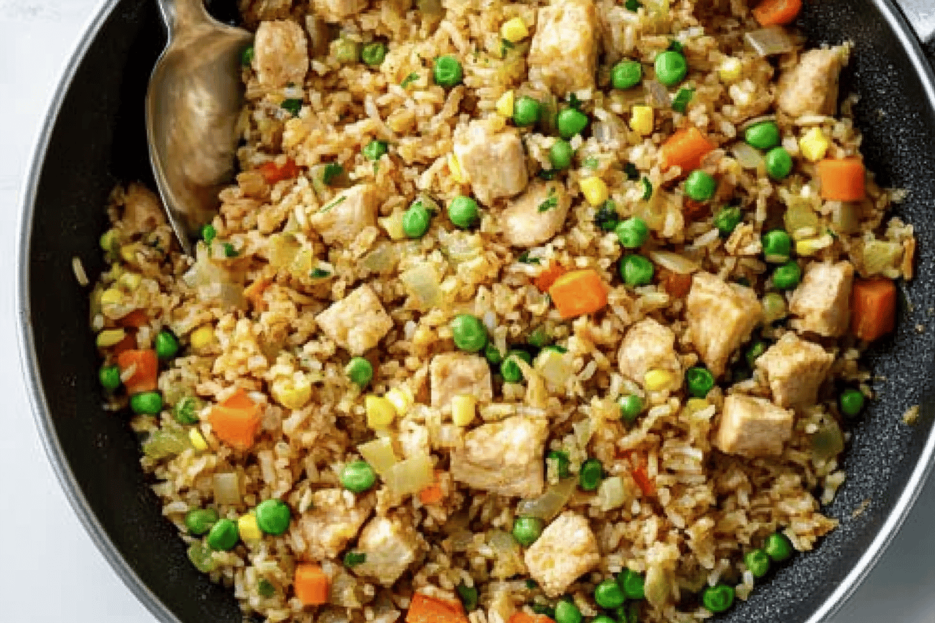 Gebratener Reis Mit Hähnchen