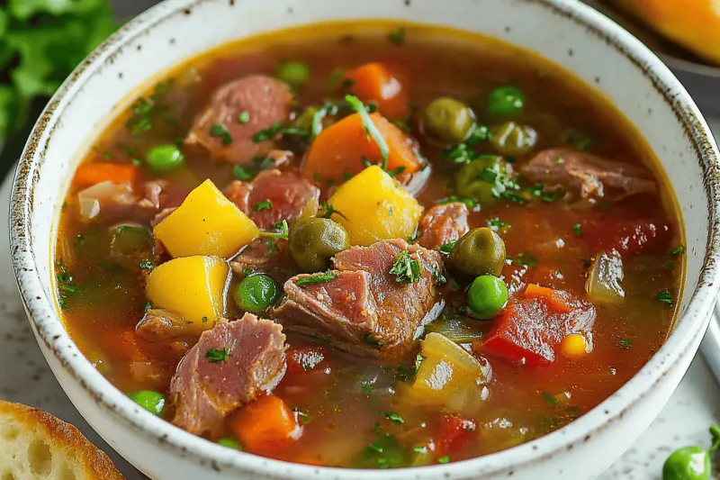 Gemüse-Rindfleisch-Suppe