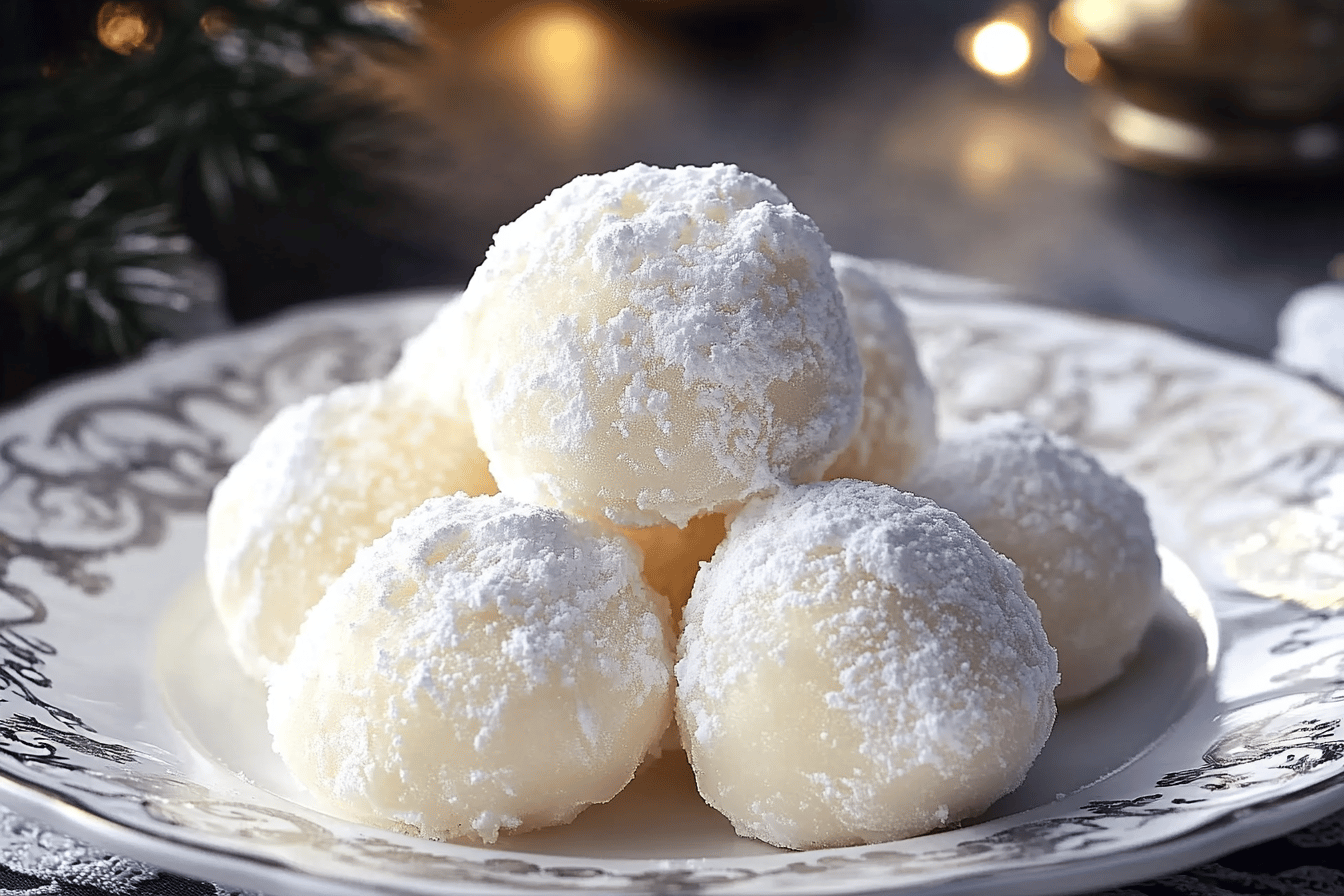 Gezuckerte Kondensmilch Schneebälle