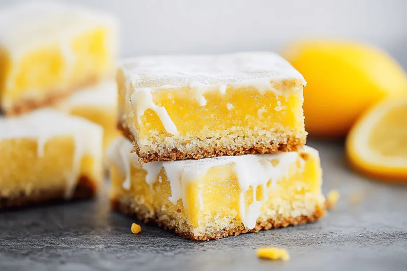 Glänzende Zitronen Brownies