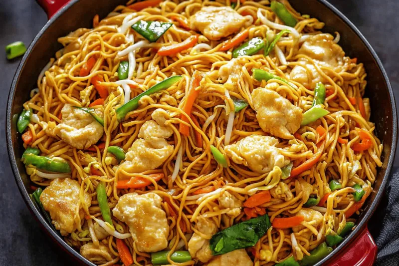 Hähnchen Chow Mein
