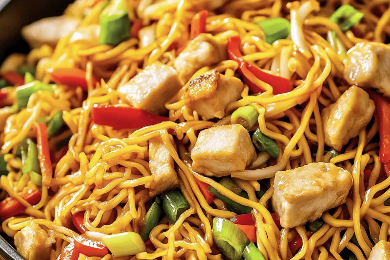Hähnchen Chow Mein