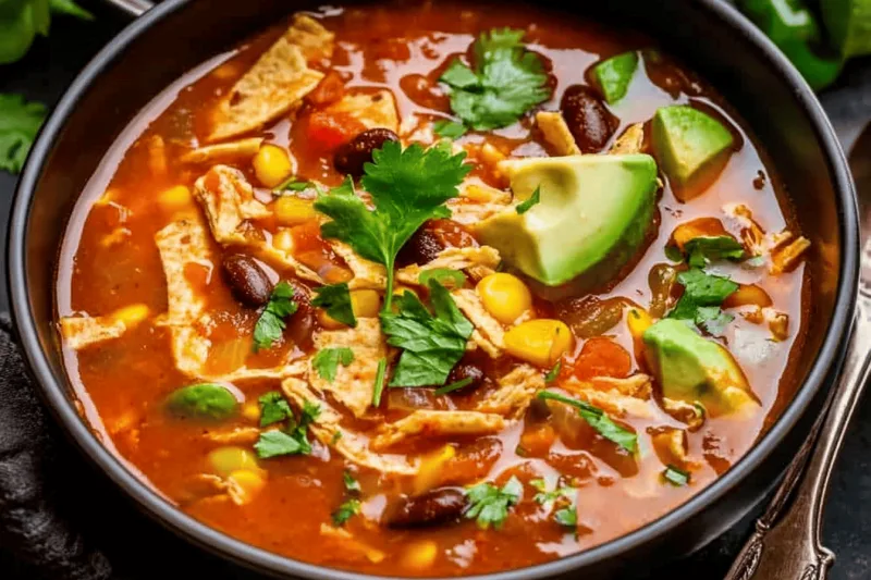Hähnchen-Tortilla-Suppe