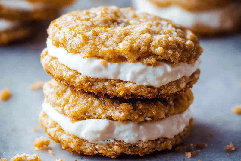 Hausgemachte Hafer-Creme-Kekse