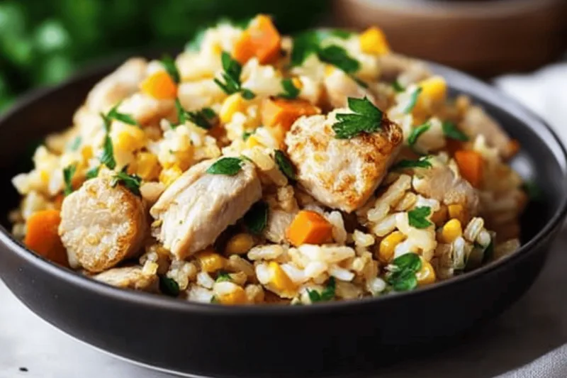 Hausgemachtes Hühnchen Und Reis Hundefutter