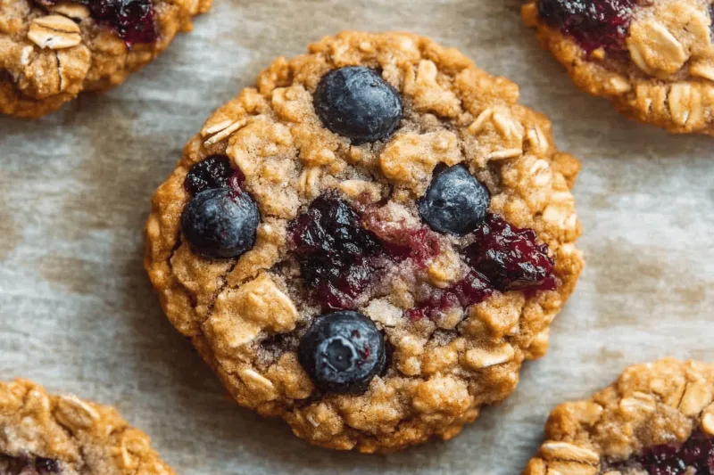 Heidelbeer Oatmeal Cookies