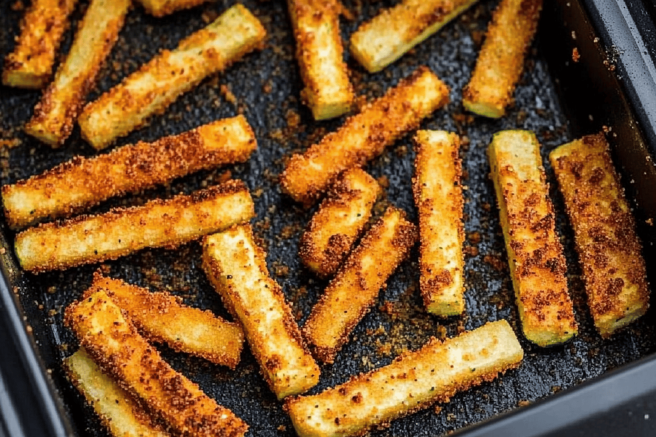 Heißluftfritteuse Zucchini Fries (Extra Knusprig!)