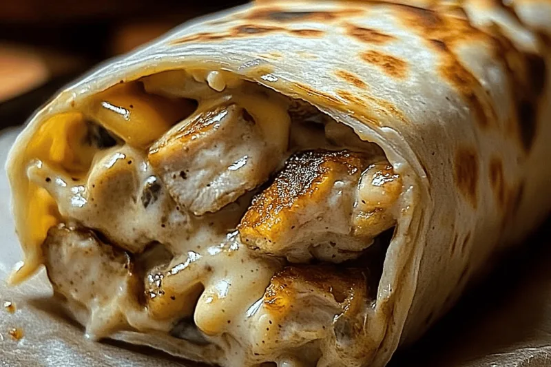 Käse Knoblauch Hähnchen Wraps