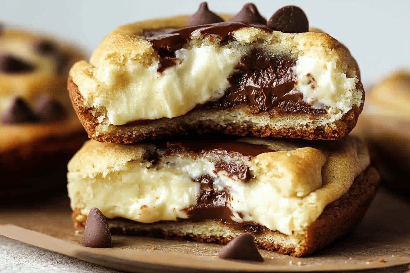 Käsekuchen Gefüllte Schokoladenkekse