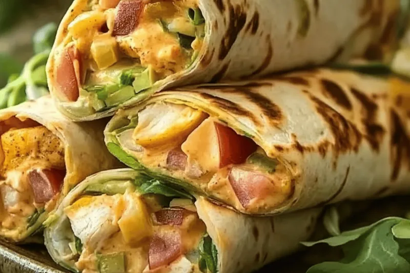 Knuspriger Südwestlicher Hähnchen-Wrap