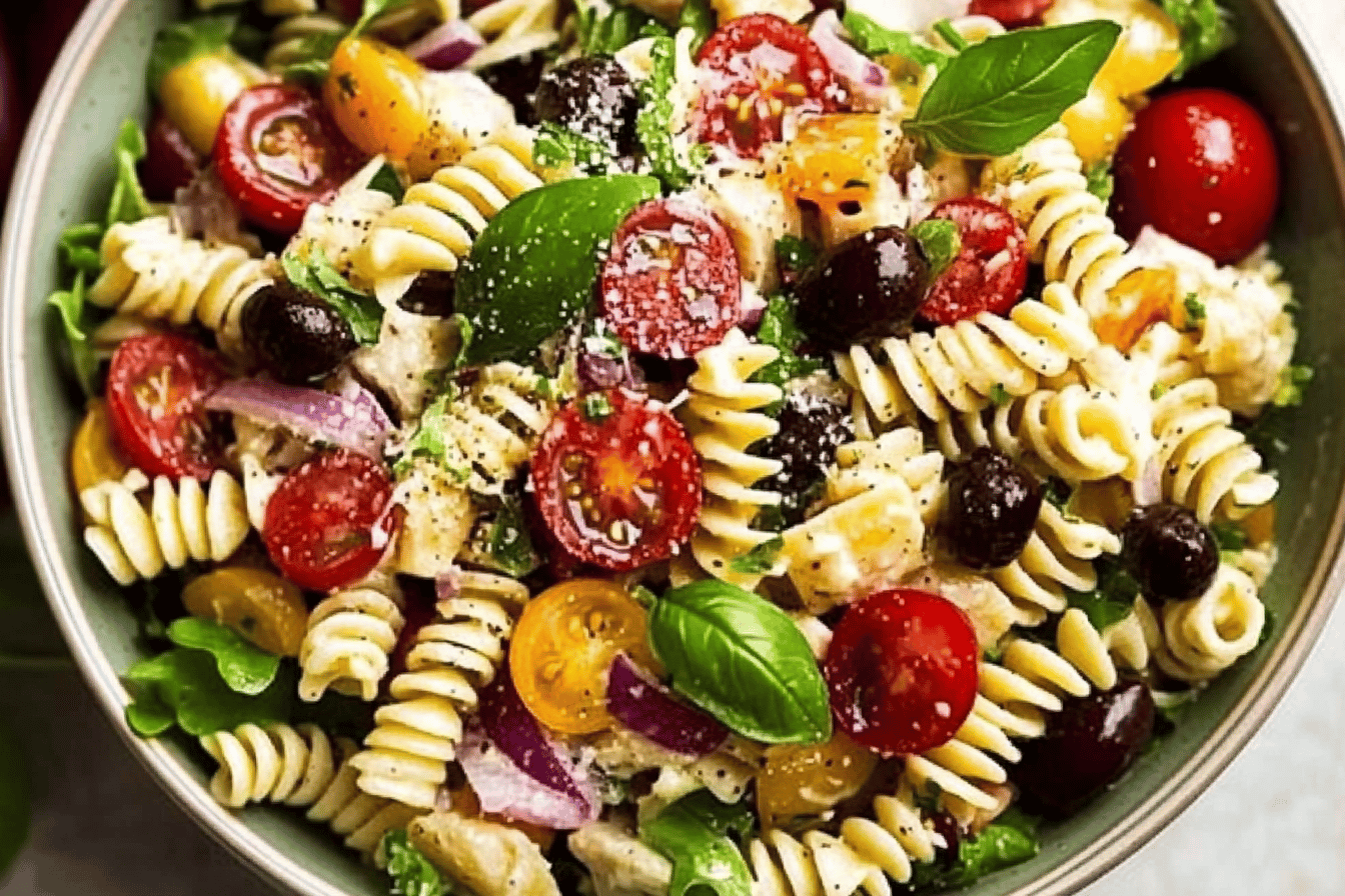 Mediterraner Pasta Salat