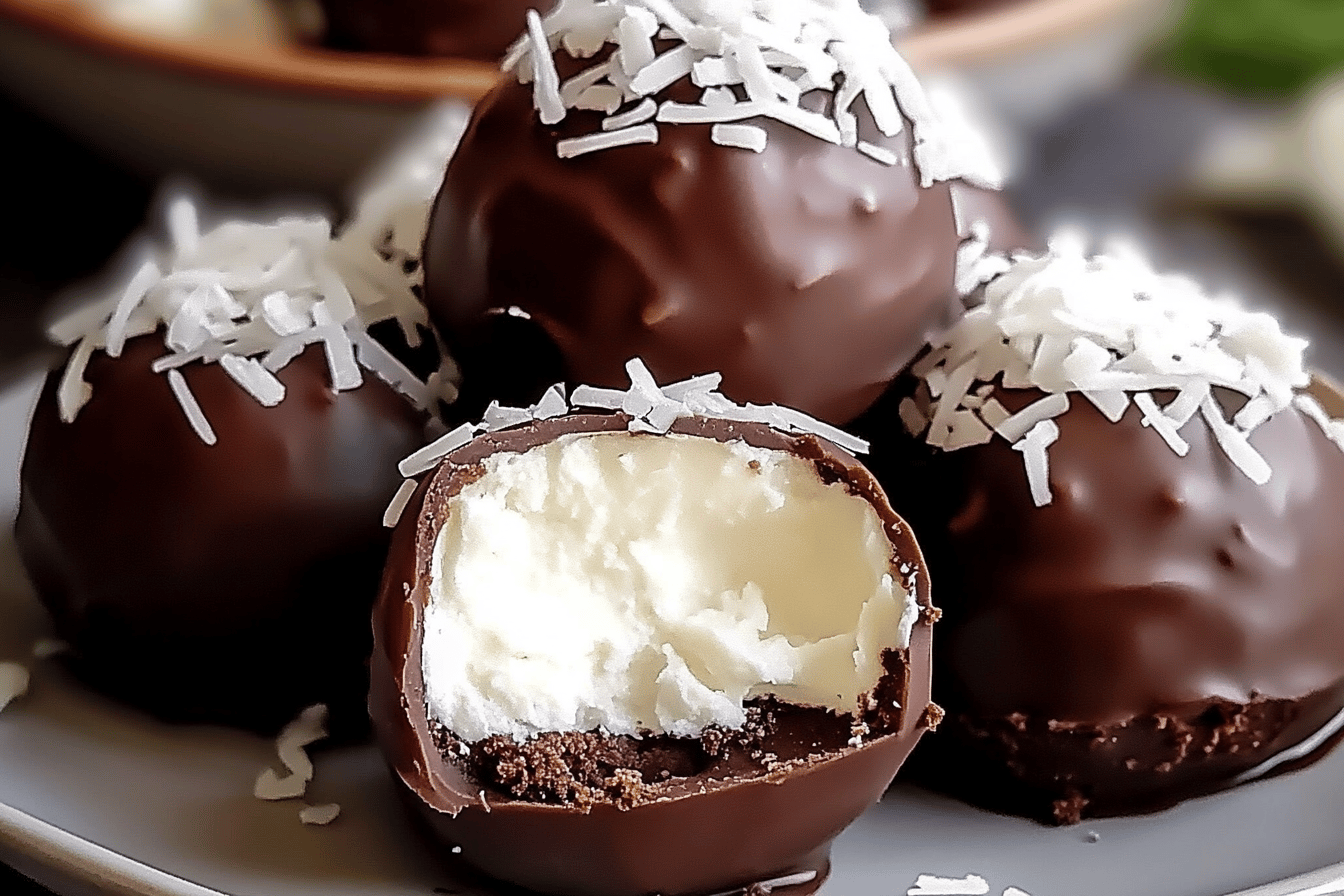 No Bake Kokosnuss Creme Bällchen