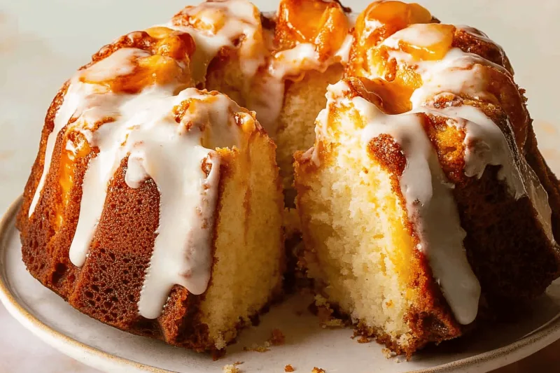 Pfirsich Cobbler Pound Cake