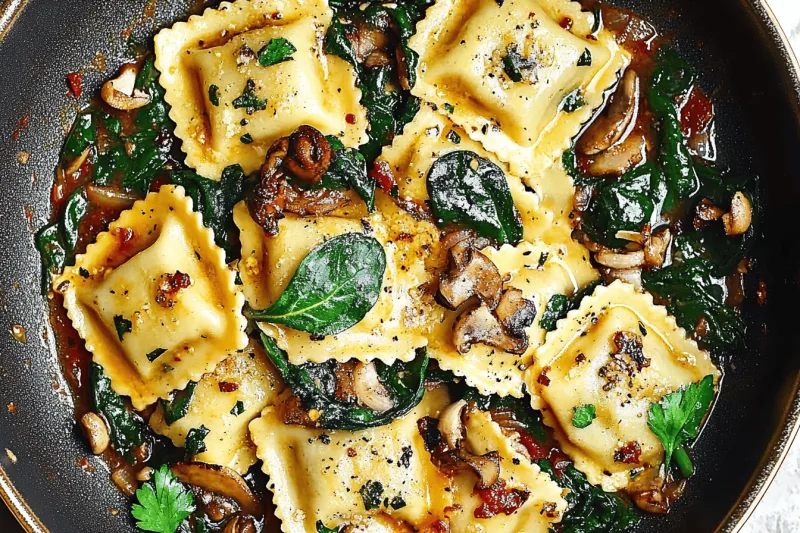 Pilz Ravioli Mit Spinat