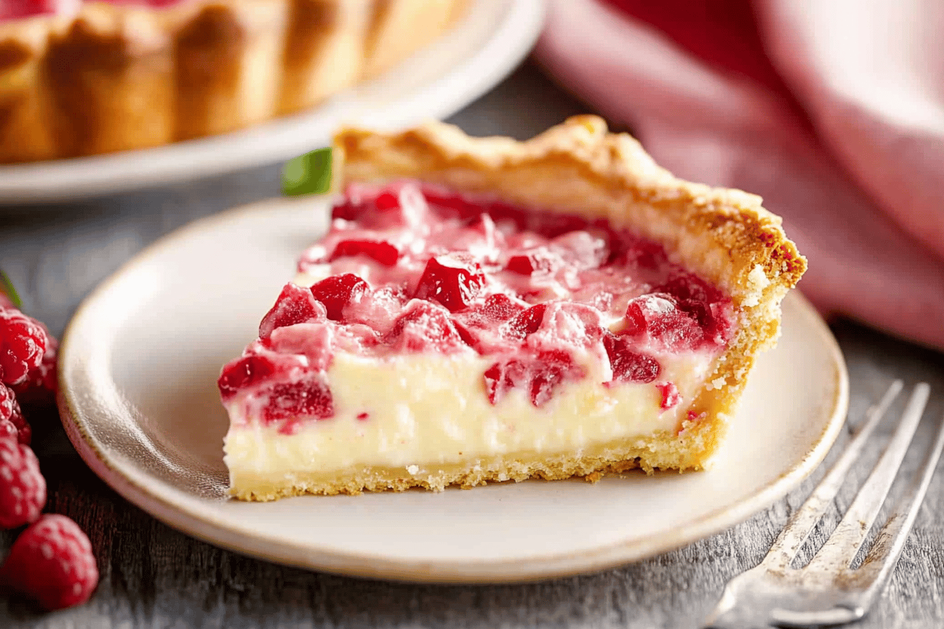Rhabarber Pudding Kuchen