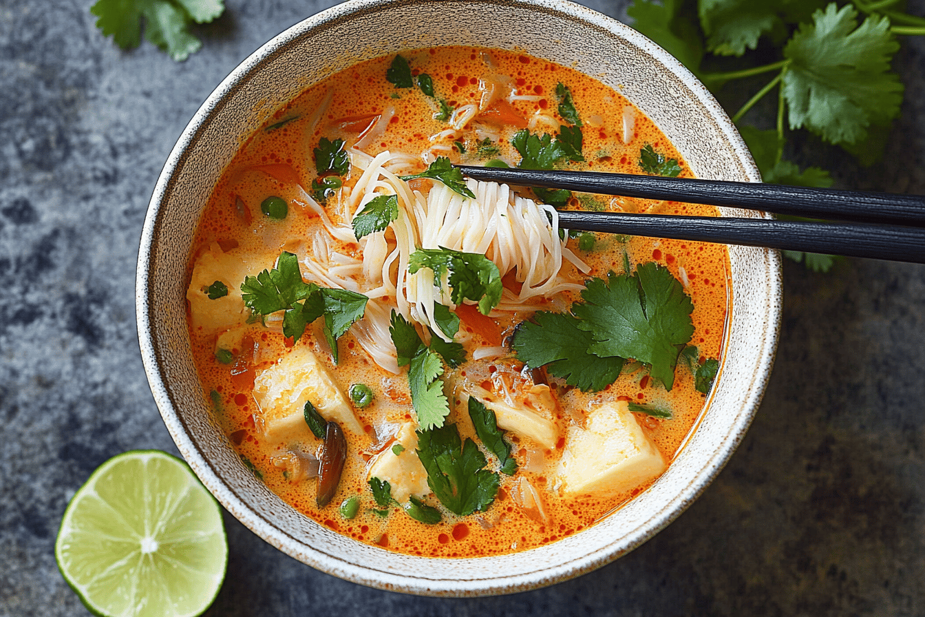 Thai Rotes Curry Nudelsuppe
