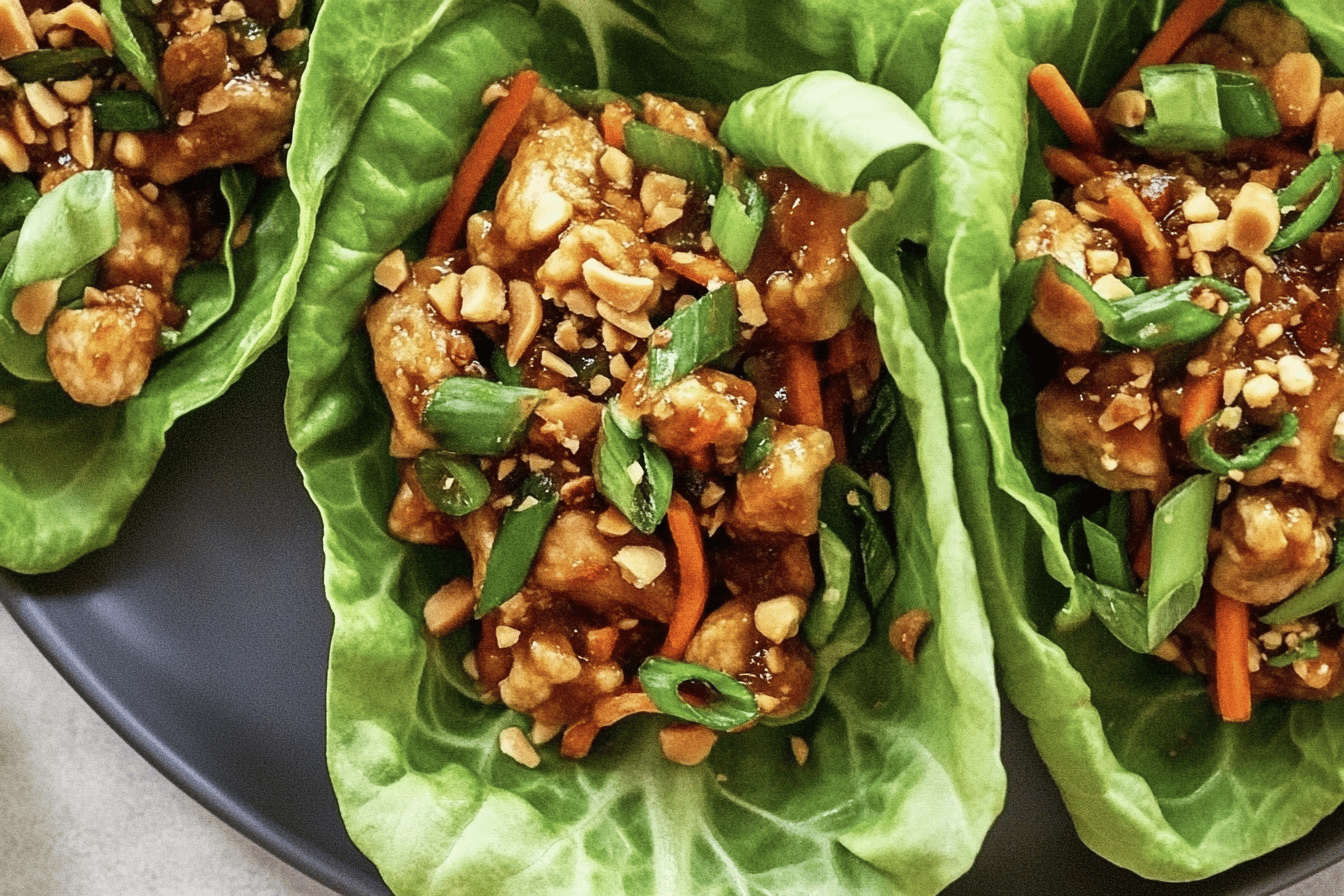 Thailändische Hühner-Lettuce-Wraps