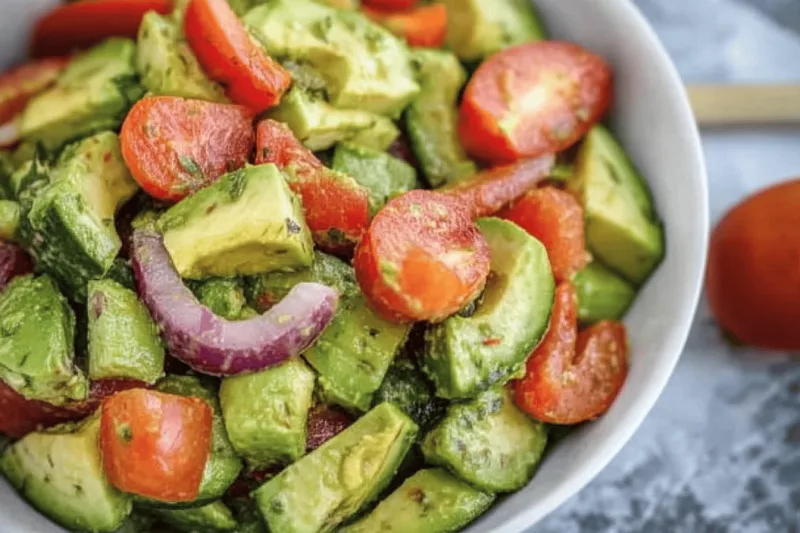 Tomaten Gurken Avocado Salat