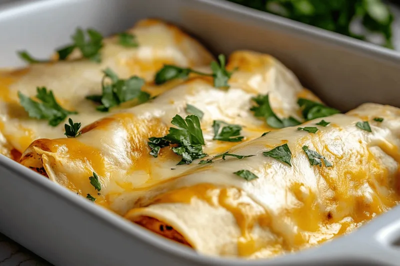 Weiße Hühnchen-Enchiladas