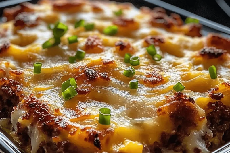Wurst, Ei Und Frischkäse Hashbrown Auflauf