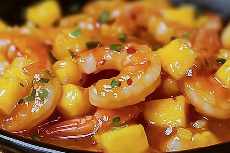 Camarones Con Salsa Agridulce De Mango