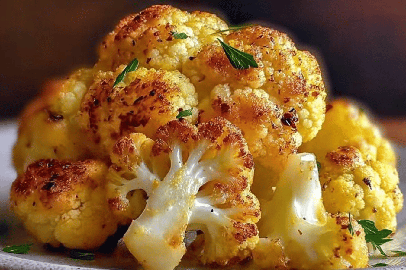 Coliflor De Ajo Con Queso Parmesano