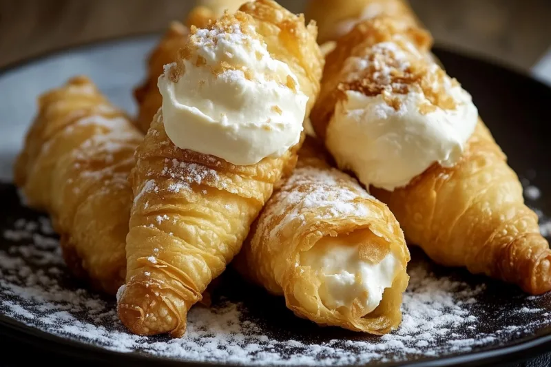Conos De Hojaldre Rellenos Con Crema