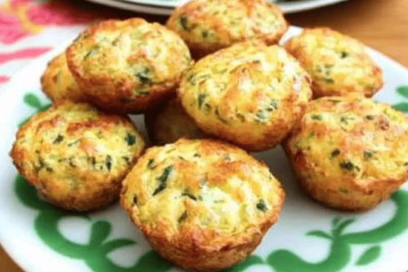 Muffins Proteicos De Zapallito, Cebolla Y Queso