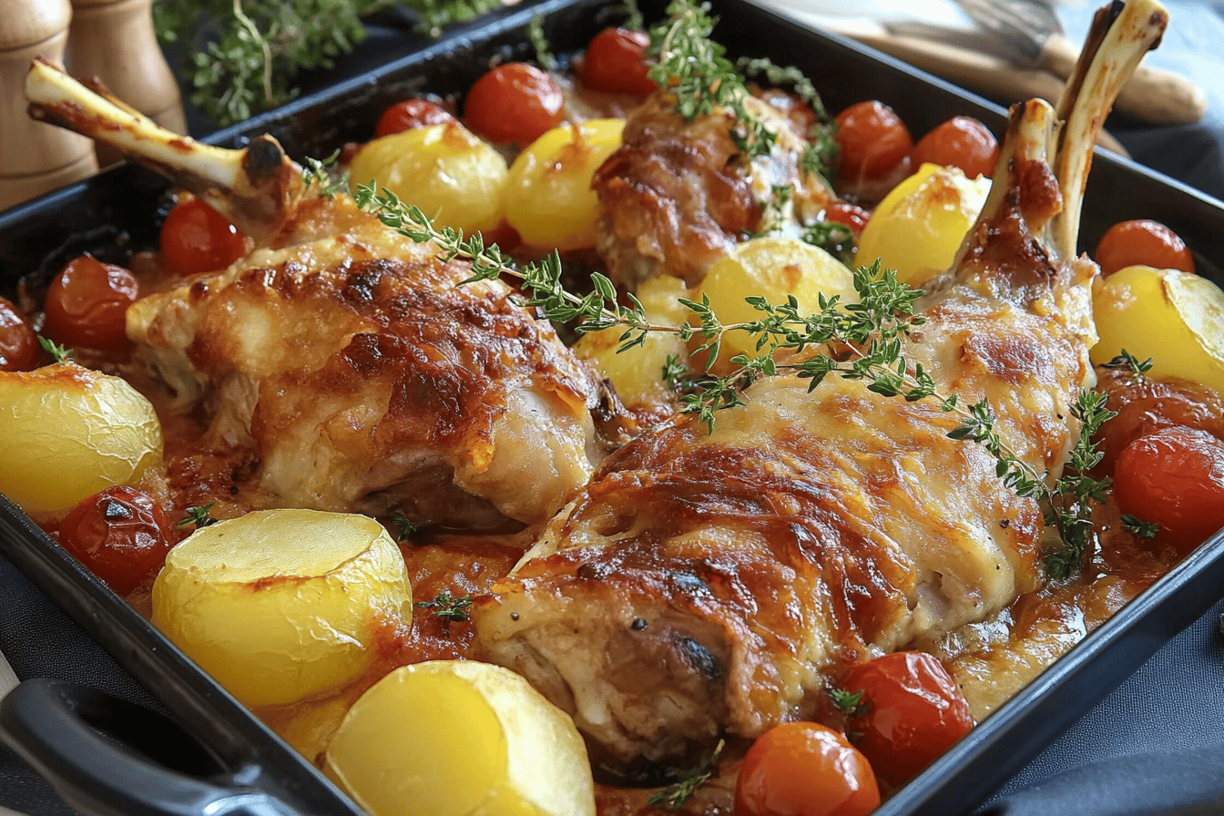 Pierna De Cordero Al Horno Con Patatas