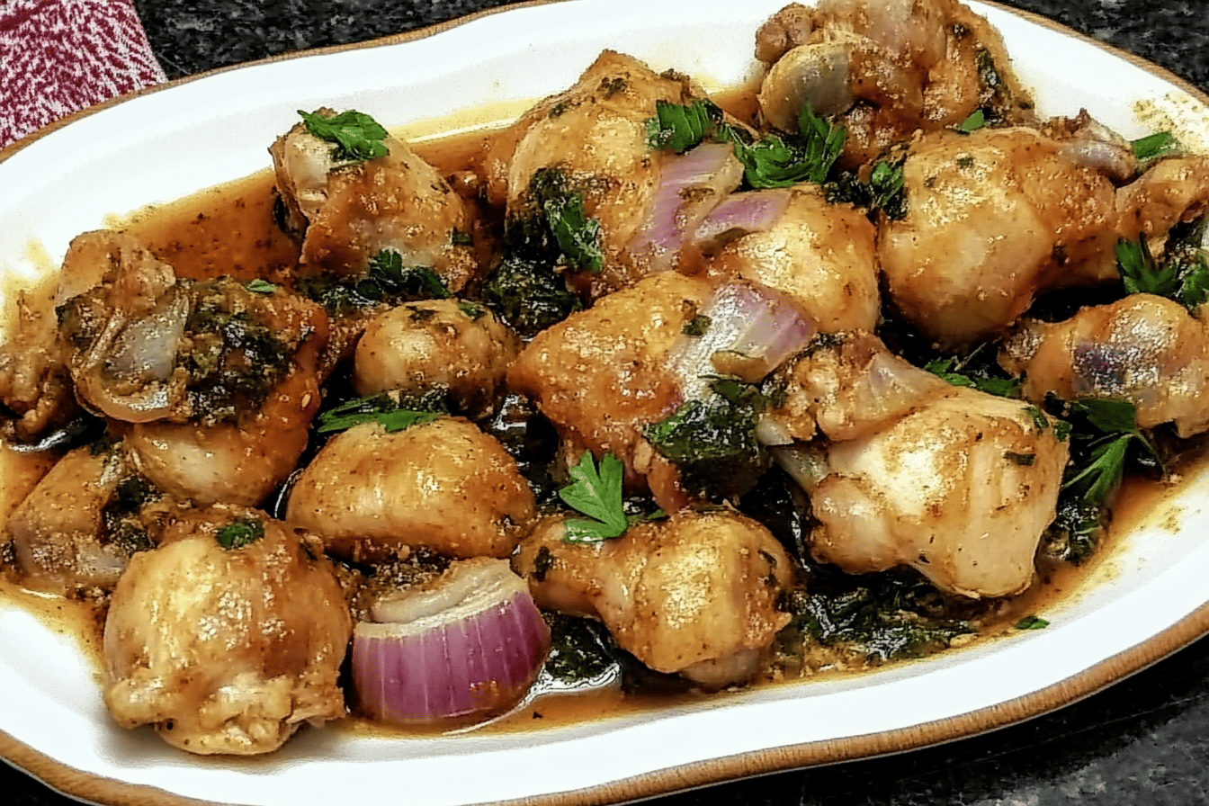 Pollo Al Ajillo Casero