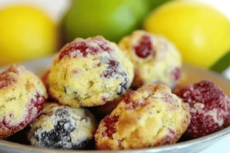 Receta De Scones Dulces De Limón Y Frutos Rojos
