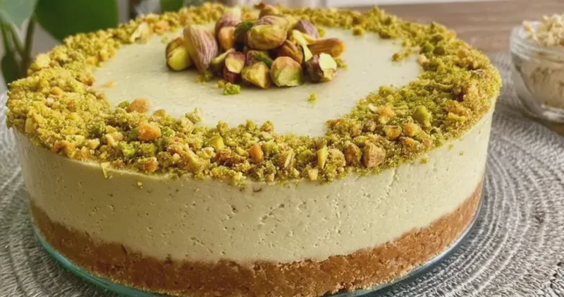 Cheesecake Fría de Pistachos: ¡El Postre Irresistible que Debes Probar!
