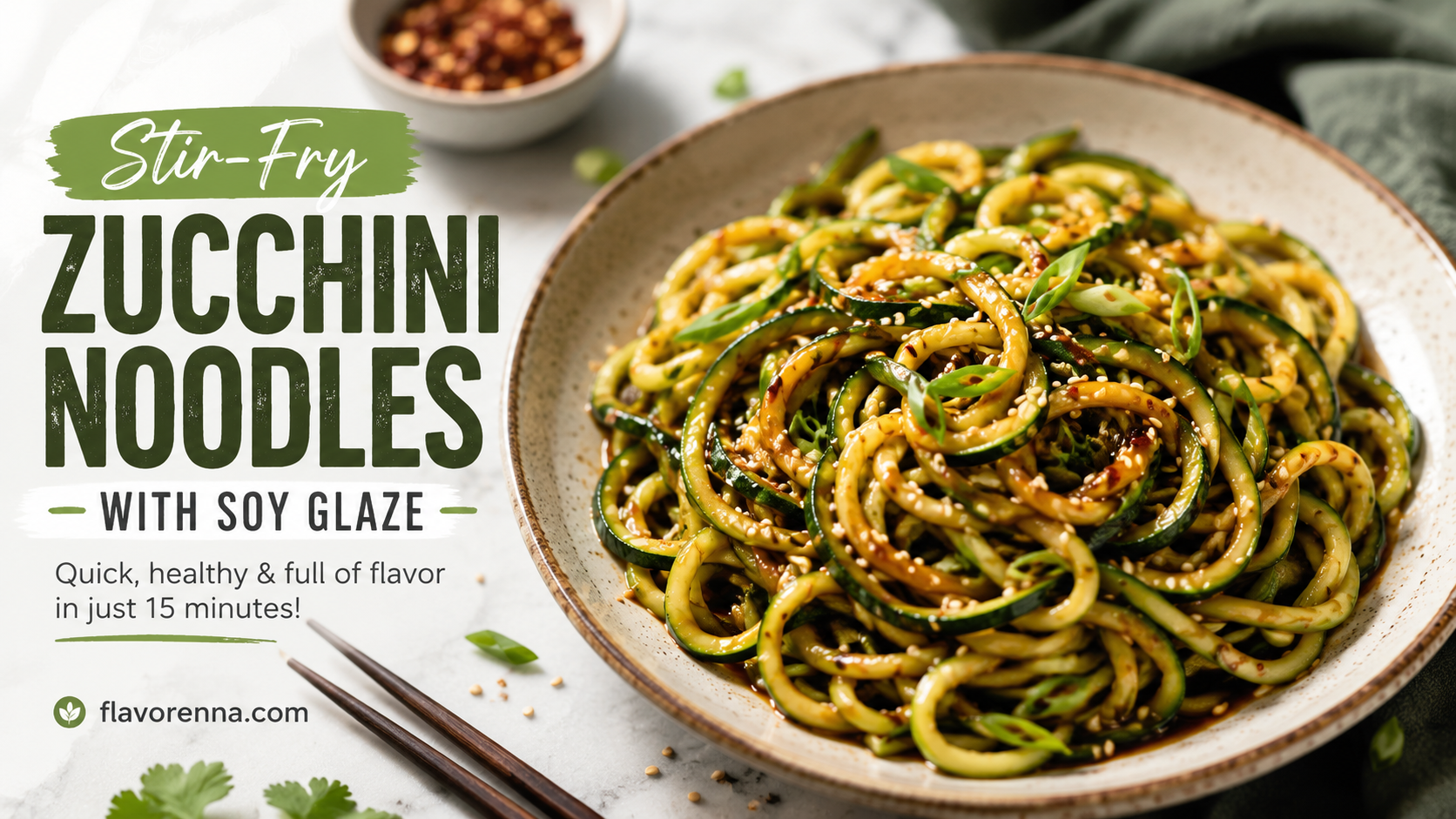 Easy Stir-Fry Zucchini Noodles with Soy Glaze