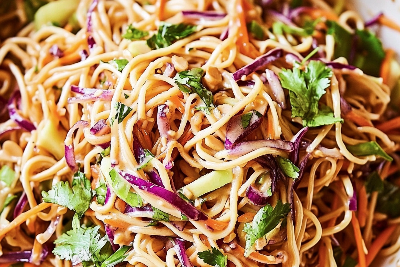 Asian Noodle Salad In Peanut Dressing