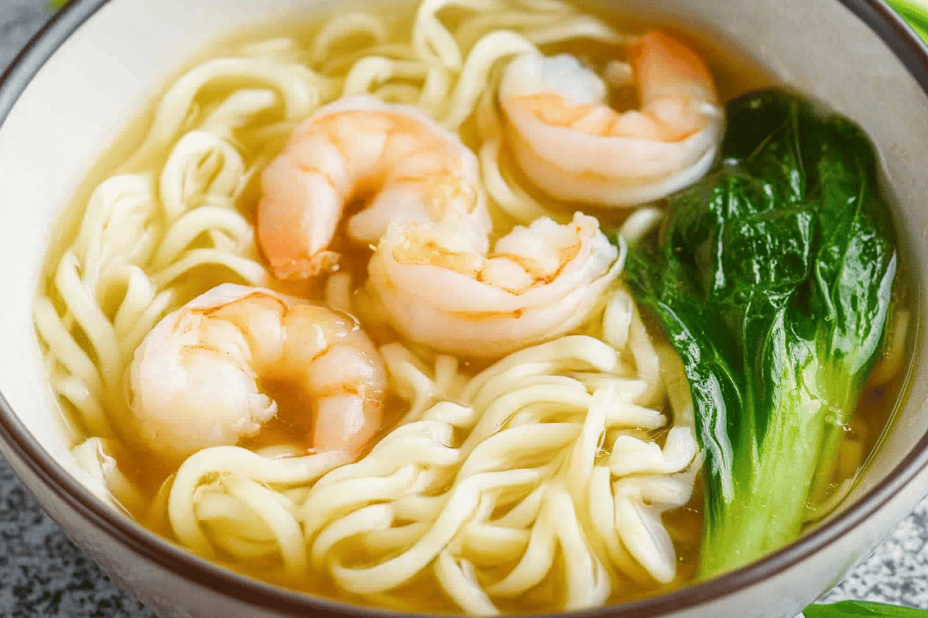 Asian Noodle Soup With Shrimp