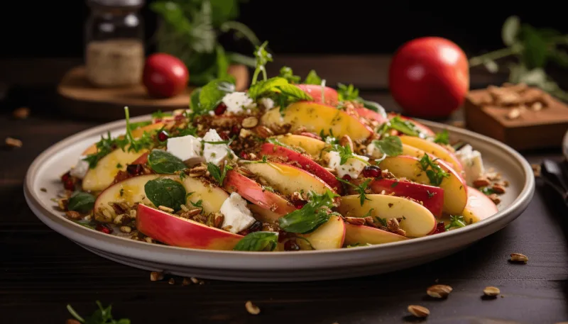 Autumn Harvest Honeycrisp Apple and Feta Salad