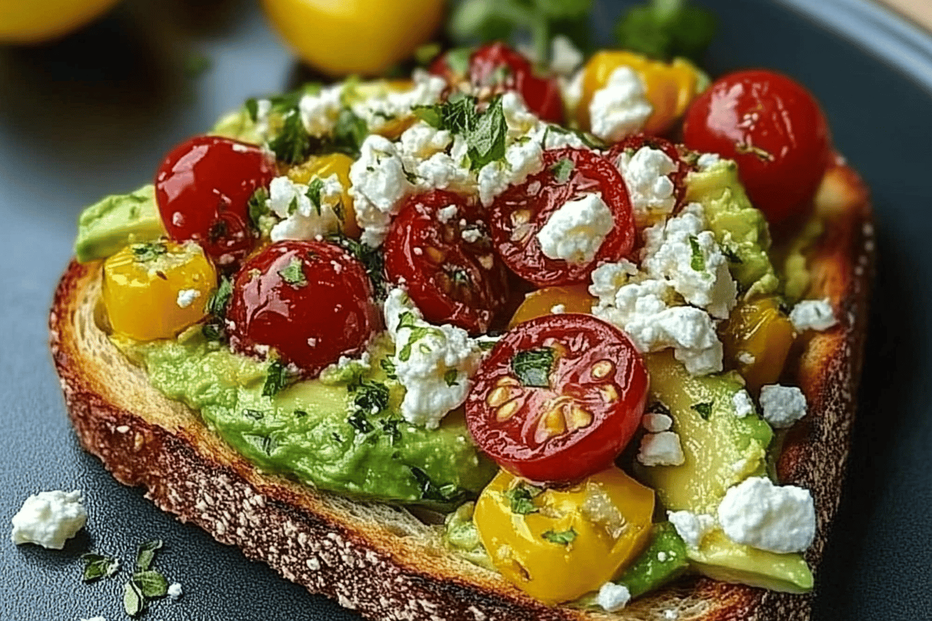 Avocado Feta Toast Delight